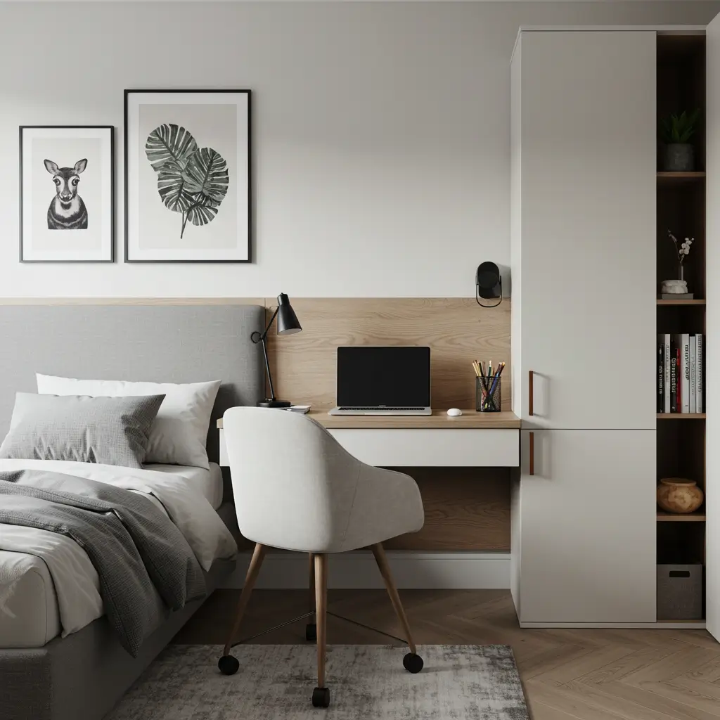 Desk Behind the Headboard