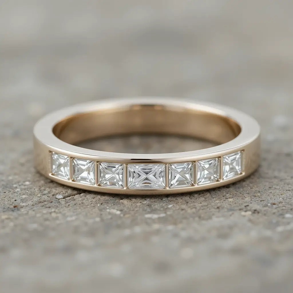 Diamond Bar Wedding Band