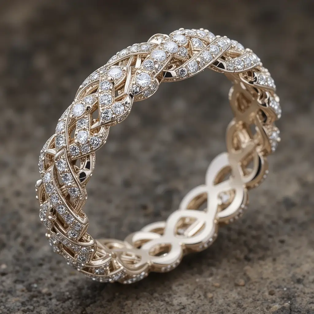 Diamond Eternity Braid Band