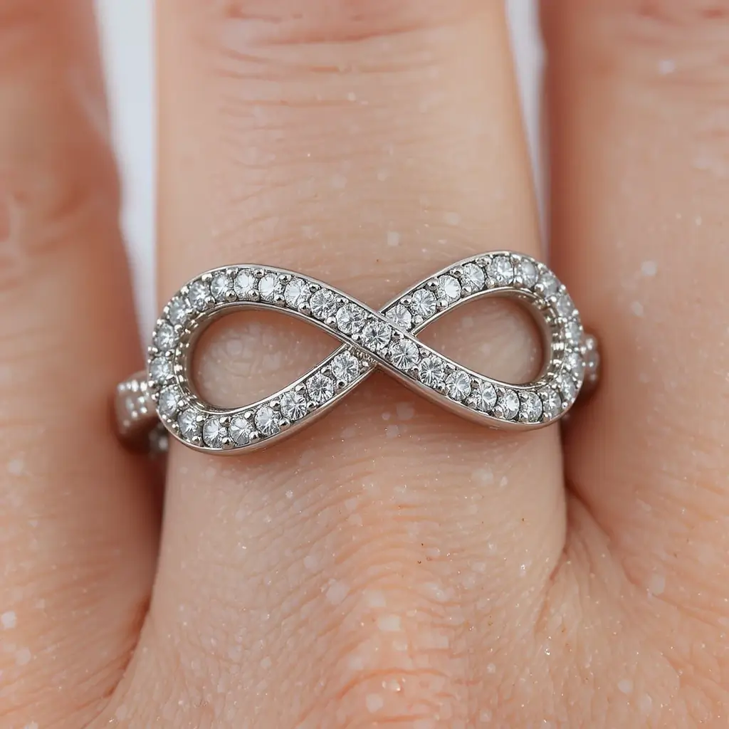 Diamond Infinity Wedding Band