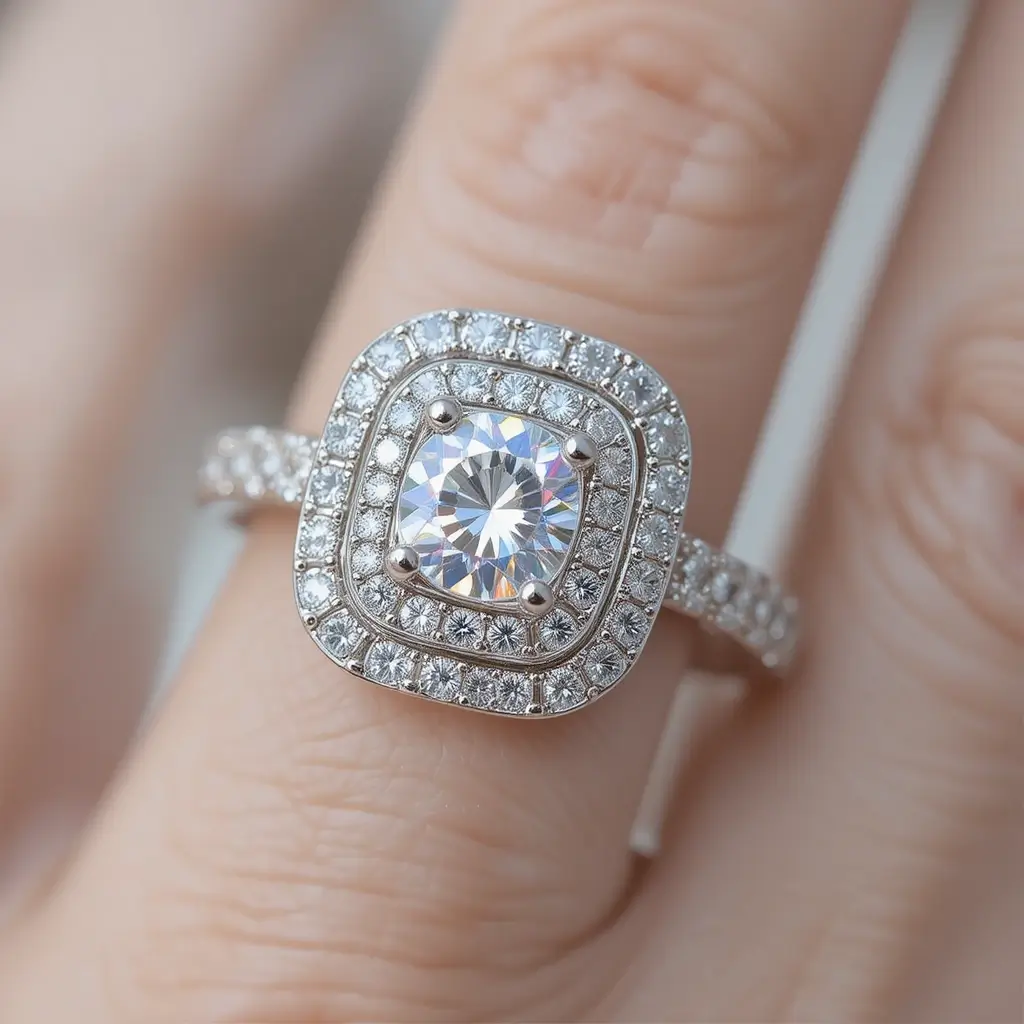 Double-Halo Wedding Band