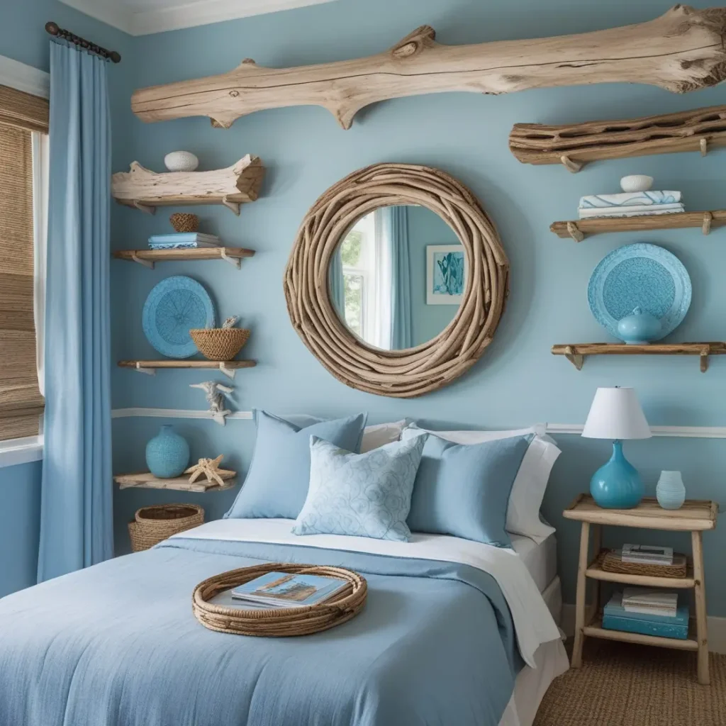 Driftwood and Blue Decor