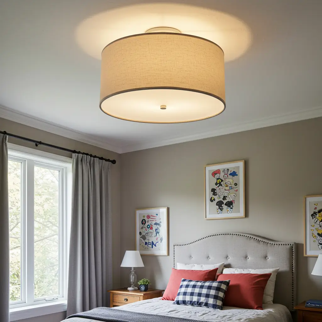 Drum Shade Ceiling Lights