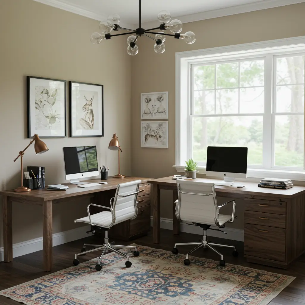 Dual Desks with Coordinated Designs
