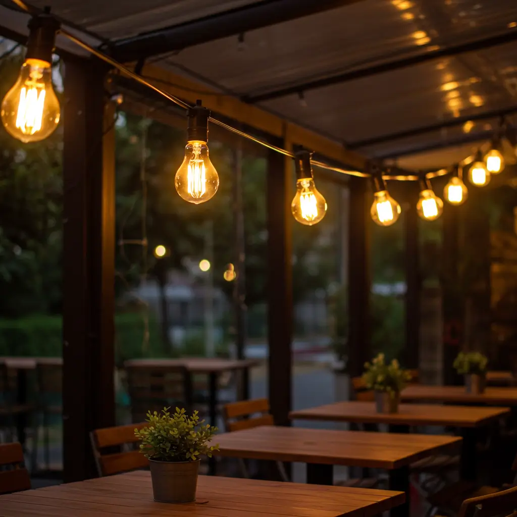 Edison Bulb String Lights with Dimmer