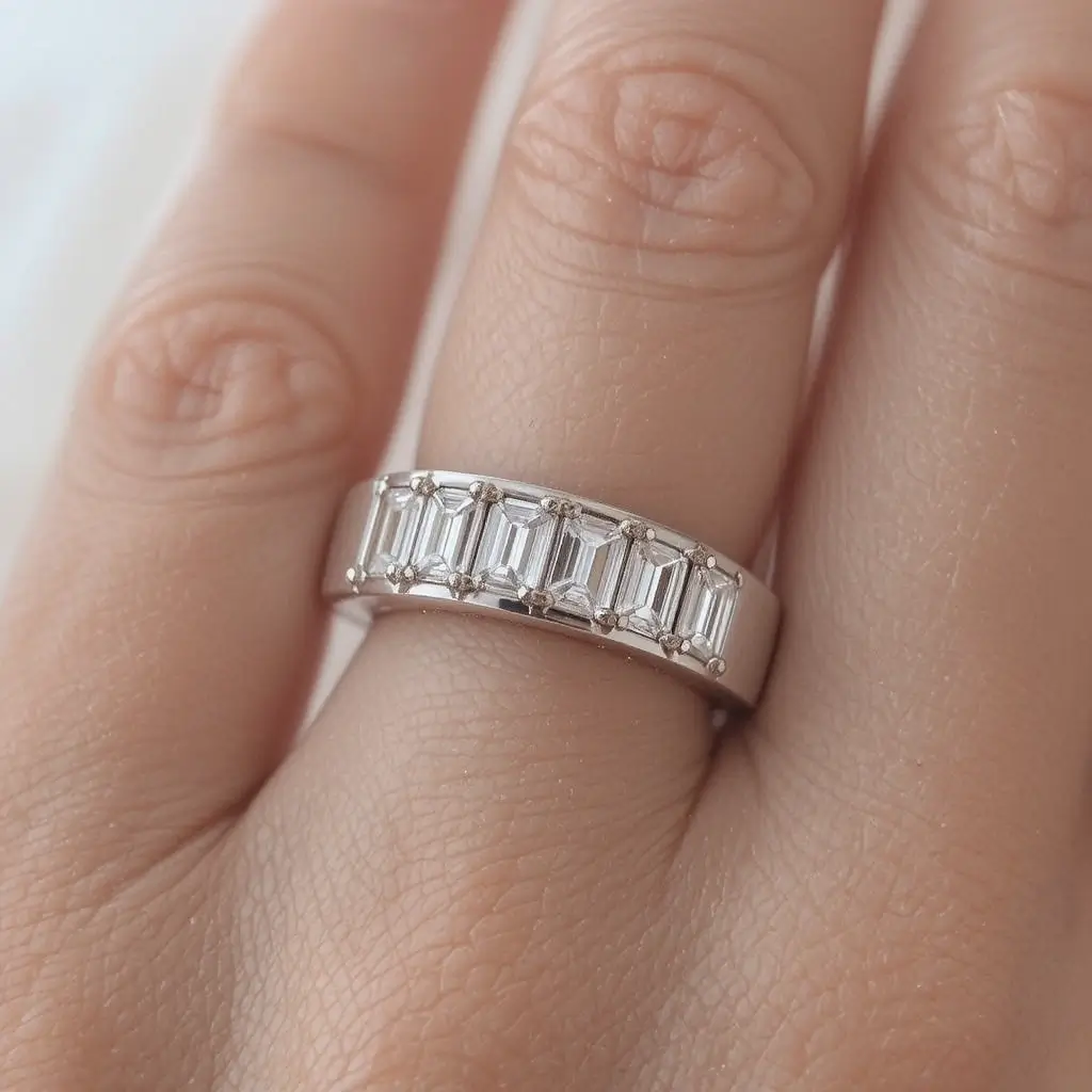 Emerald-Cut Diamond Bands