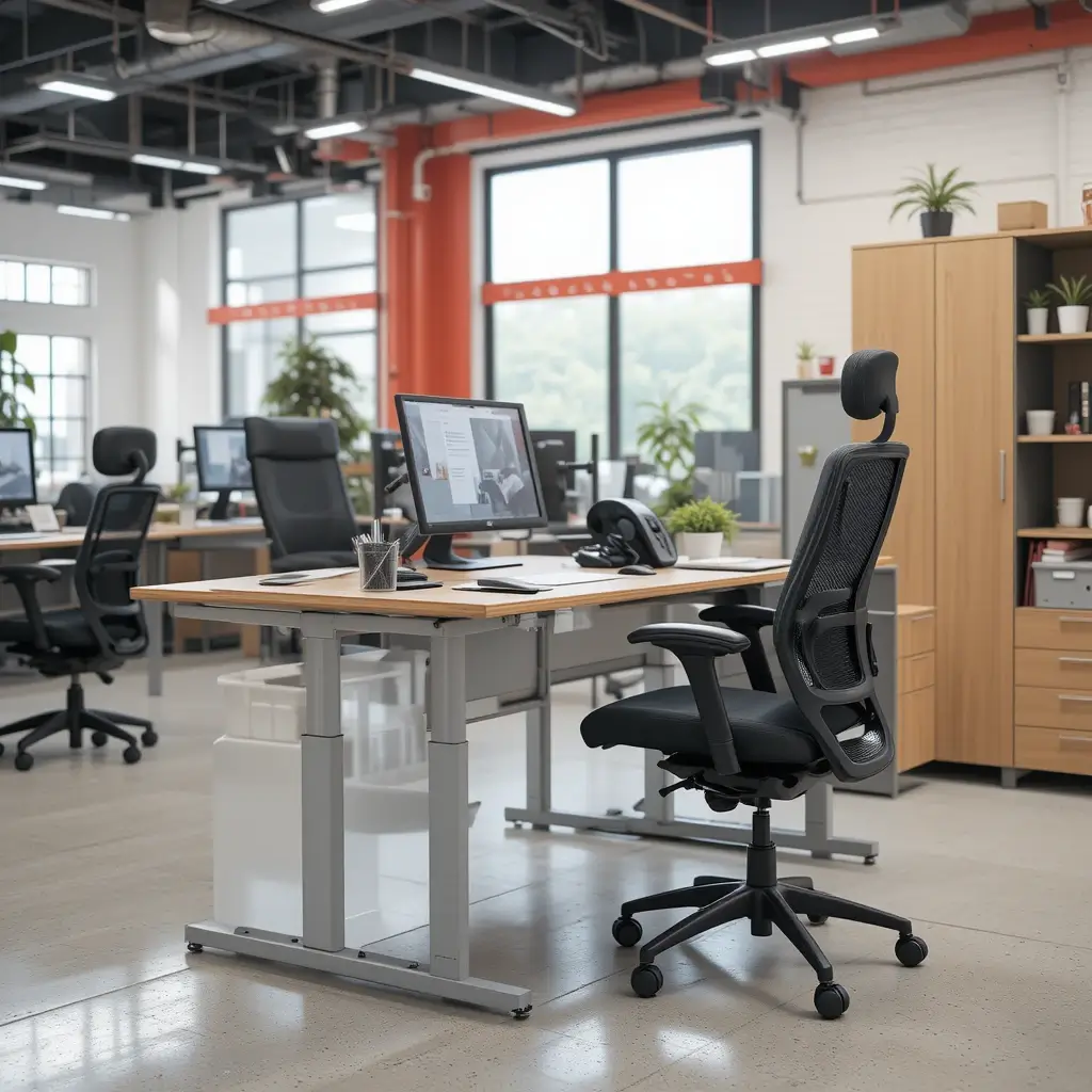 Ergonomic Desk and Chair Setup