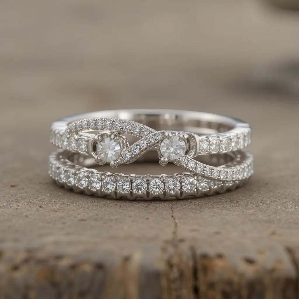 Eternity Band Stack for Symbolizing Forever