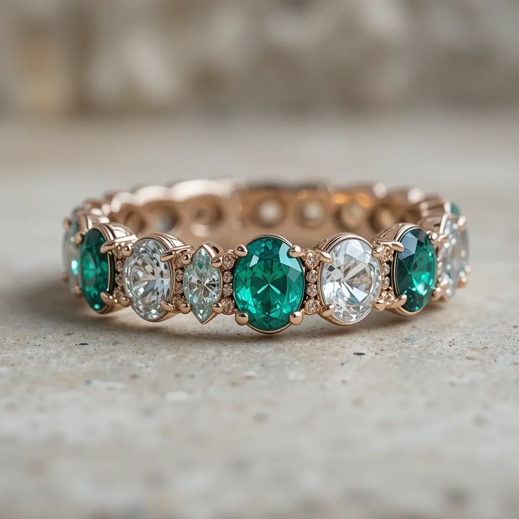 Eternity Band with Mixed Stone Shapes