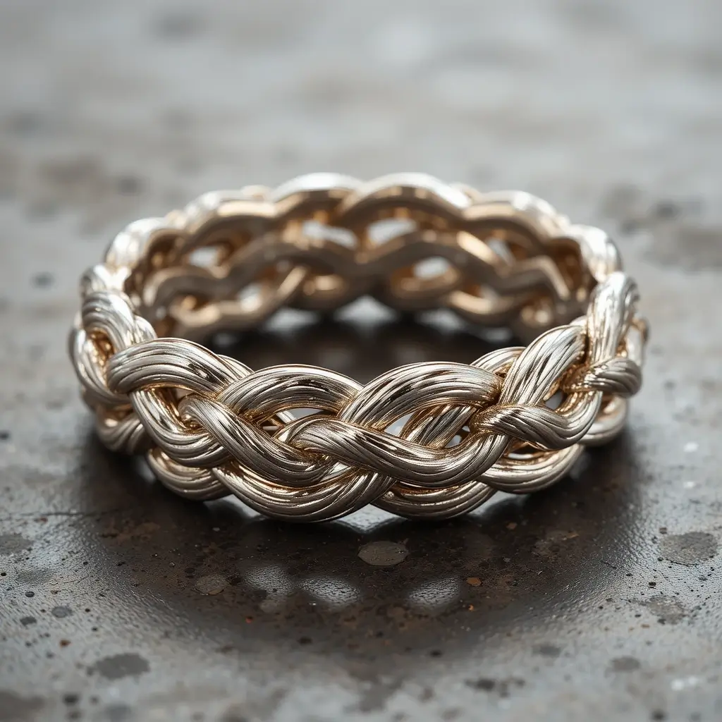 Eternity Symbol Braided Wedding Band