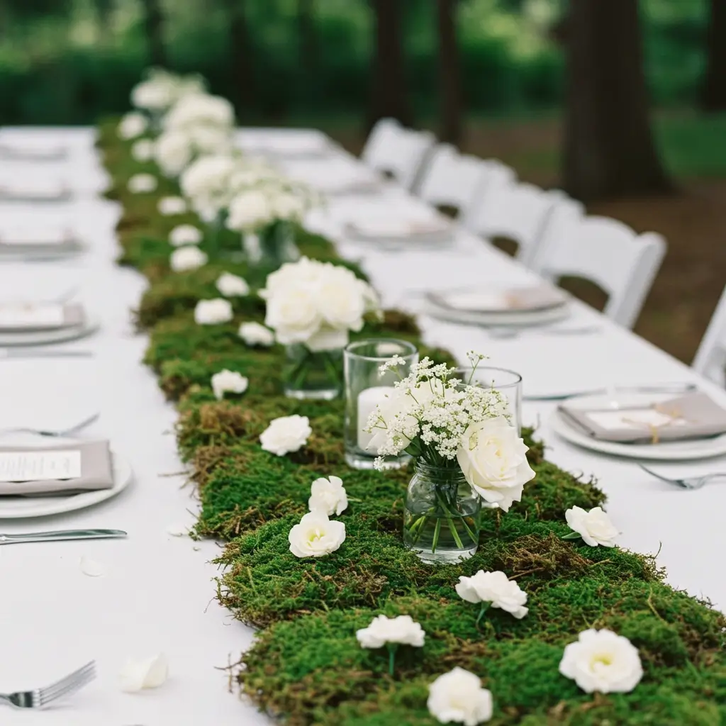 Eucalyptus Runners with Baby’s Breath