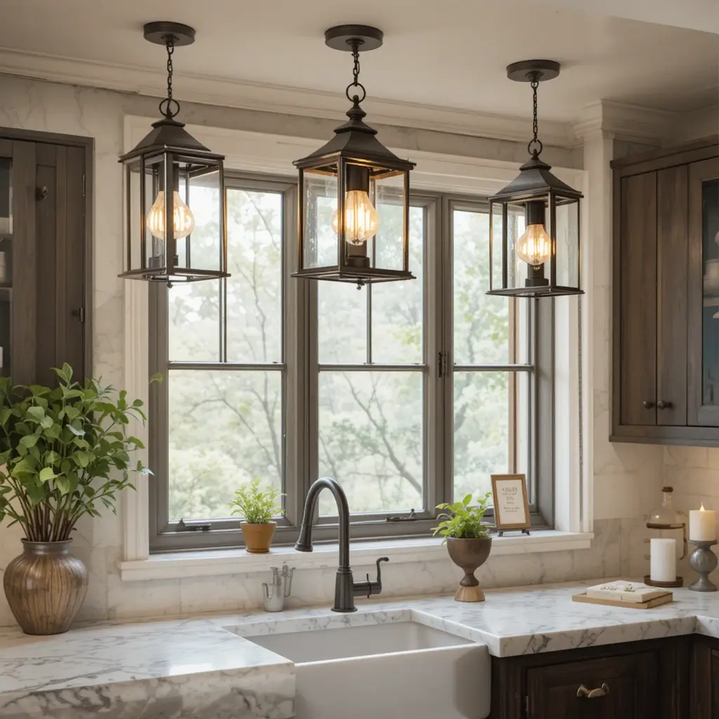 Farmhouse-Style Lantern Lights