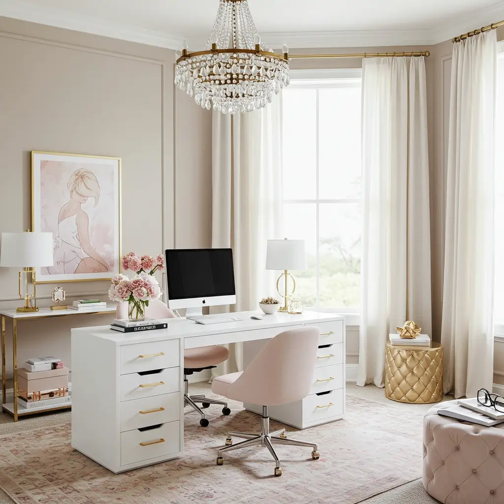 . Feminine Luxe with Gold Accents