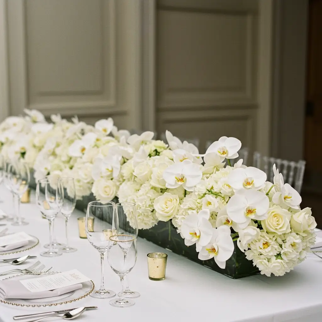 Fern Sprigs in Matte White Vases