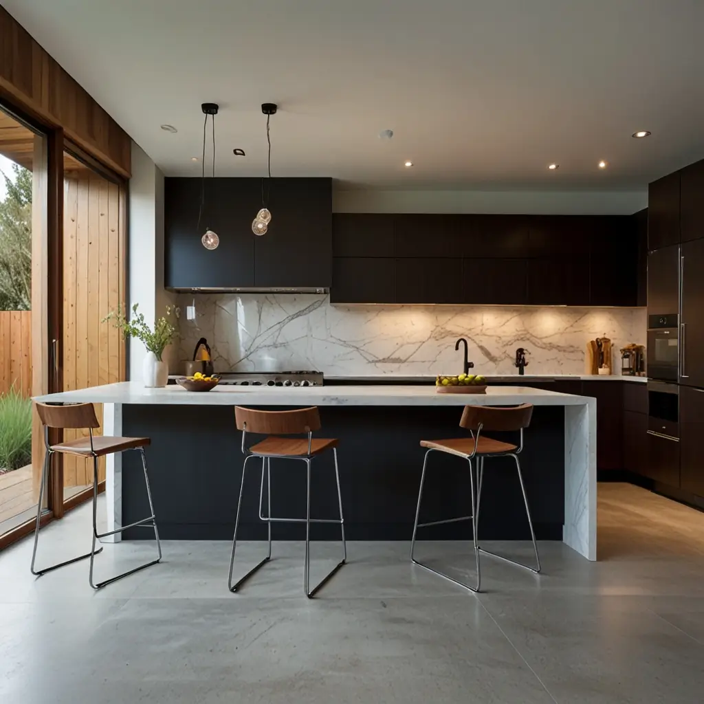 Floating Countertop for a Spacious Feel
