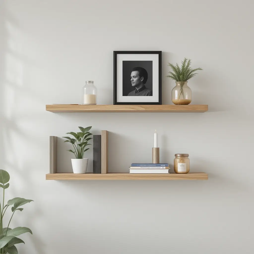 Floating Shelves With Symmetry