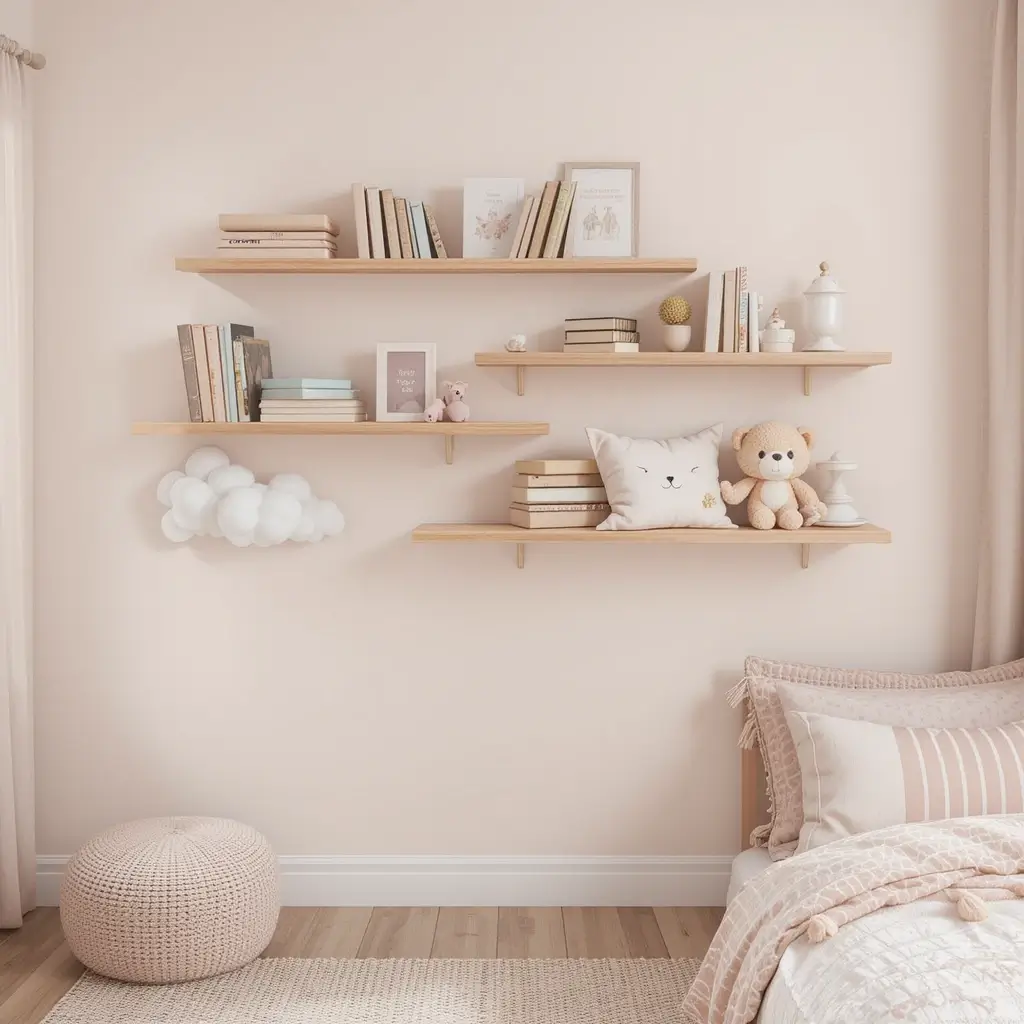Floating Shelves for Simple Storage