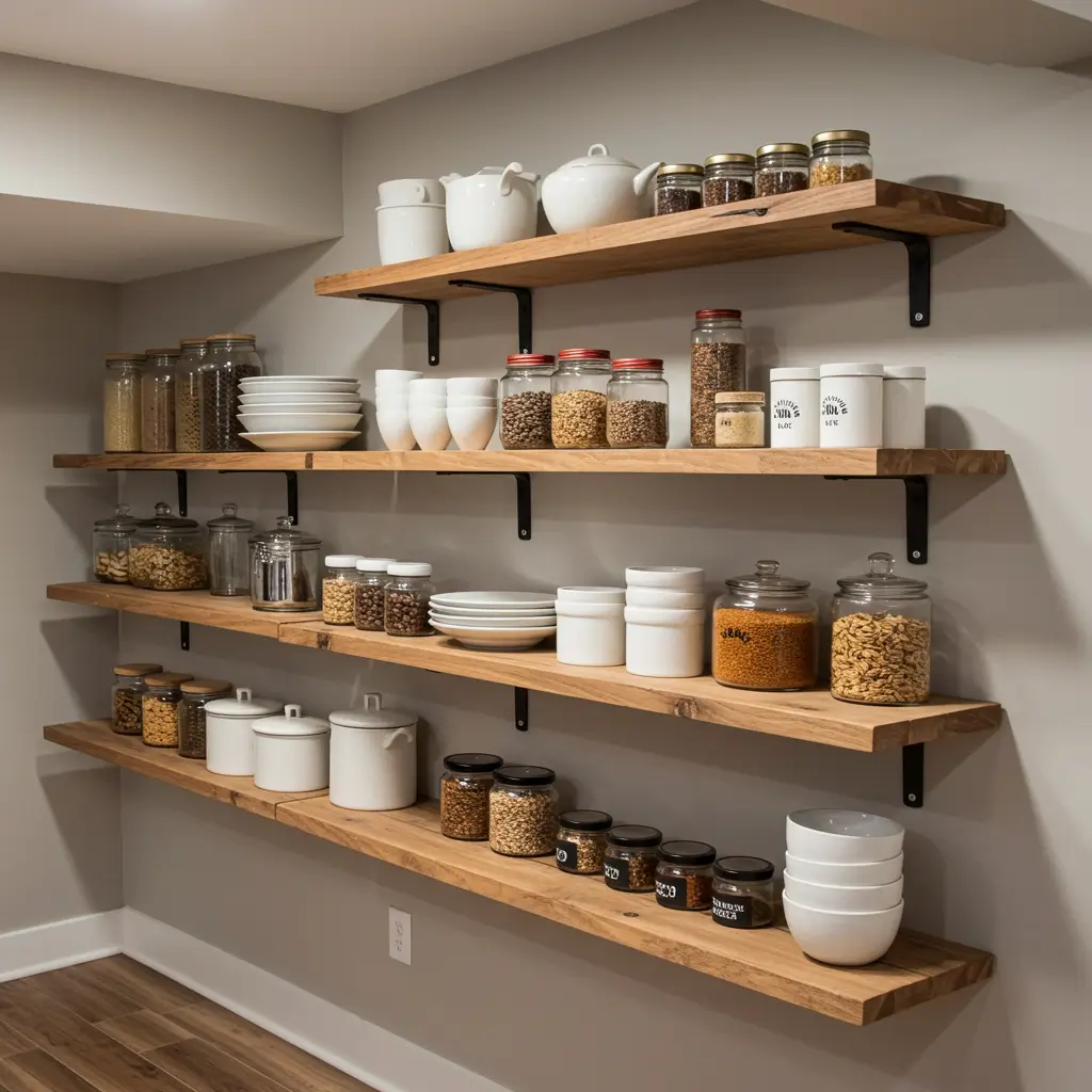 Floating Shelves for Storage