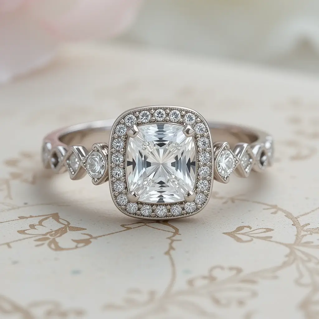 Floral-Inspired Diamond Band