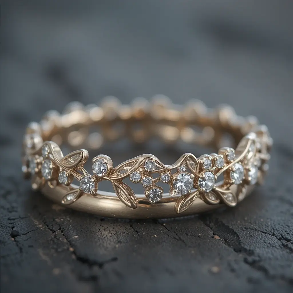 Floral-Inspired Wedding Band