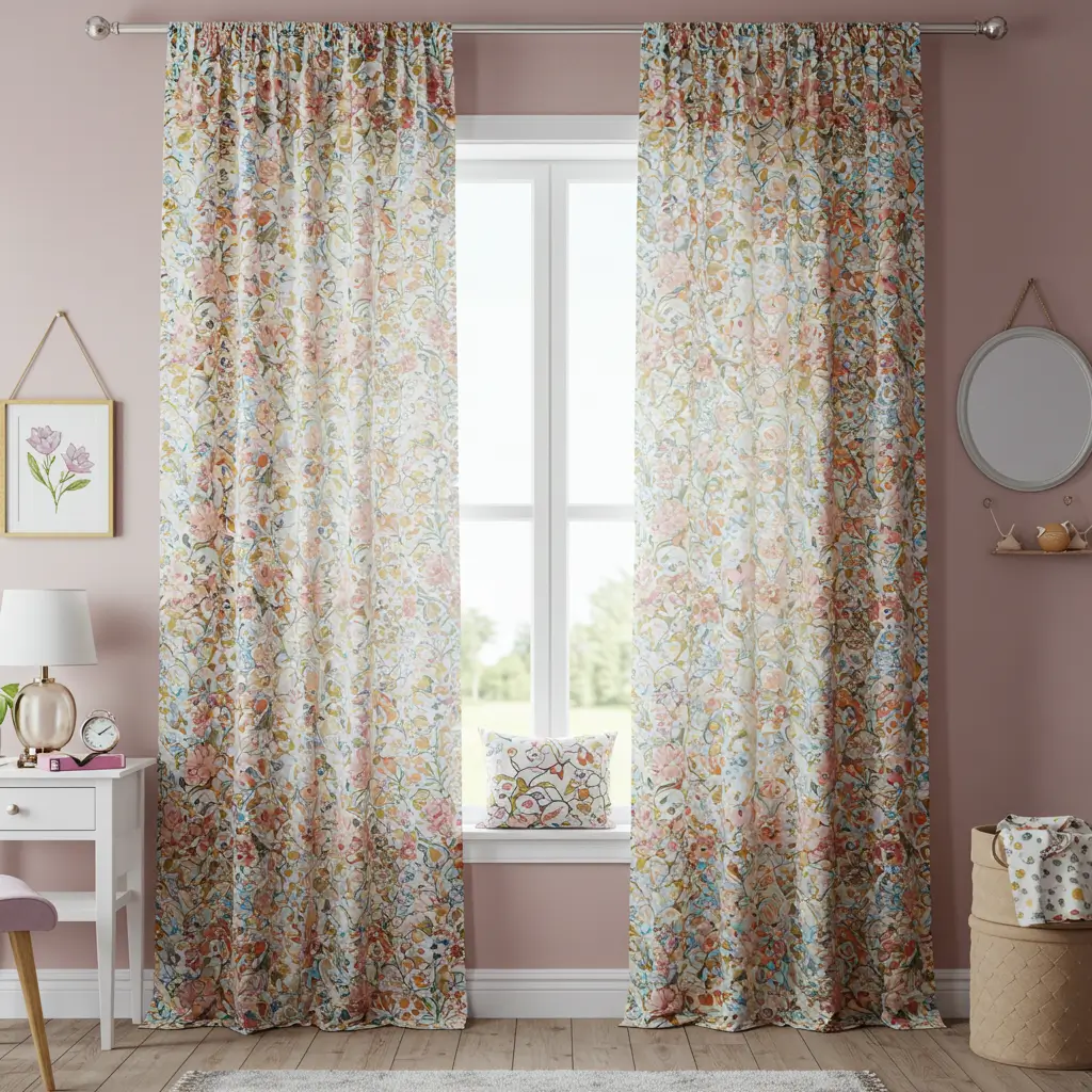 Floral Pattern Drapes