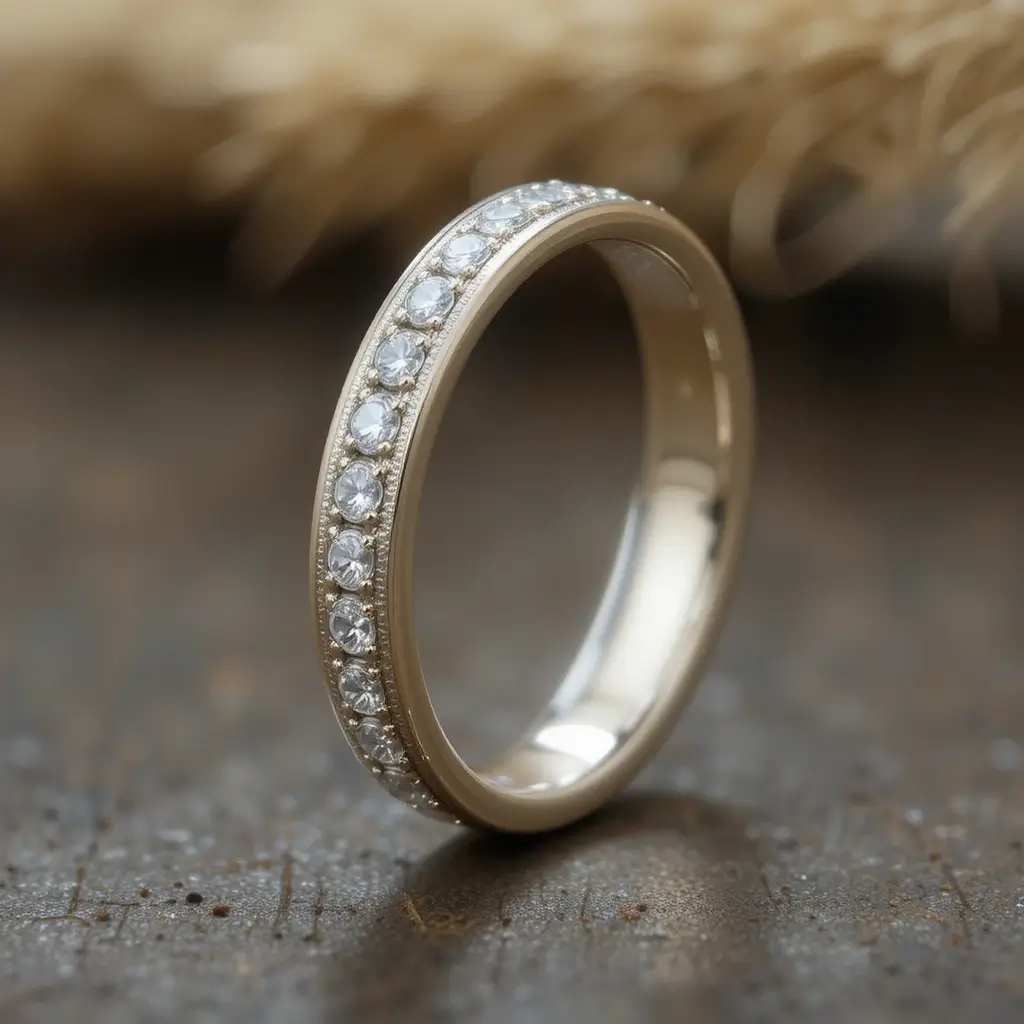Flush Set Diamond Band