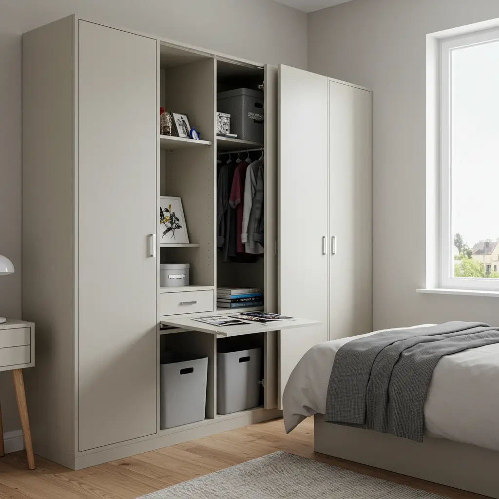 Fold Out Cupboards for Tight Corners