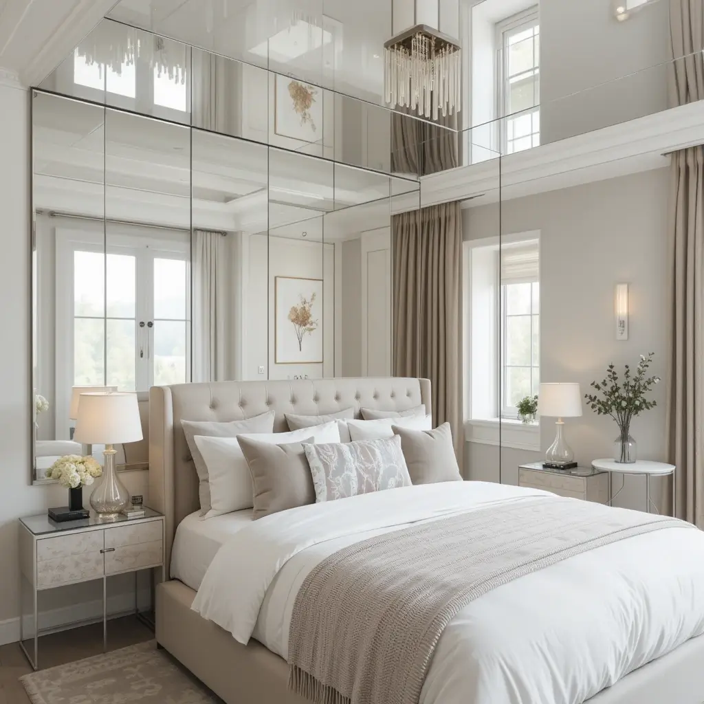 Frameless Mirror Panels for a Sleek Look