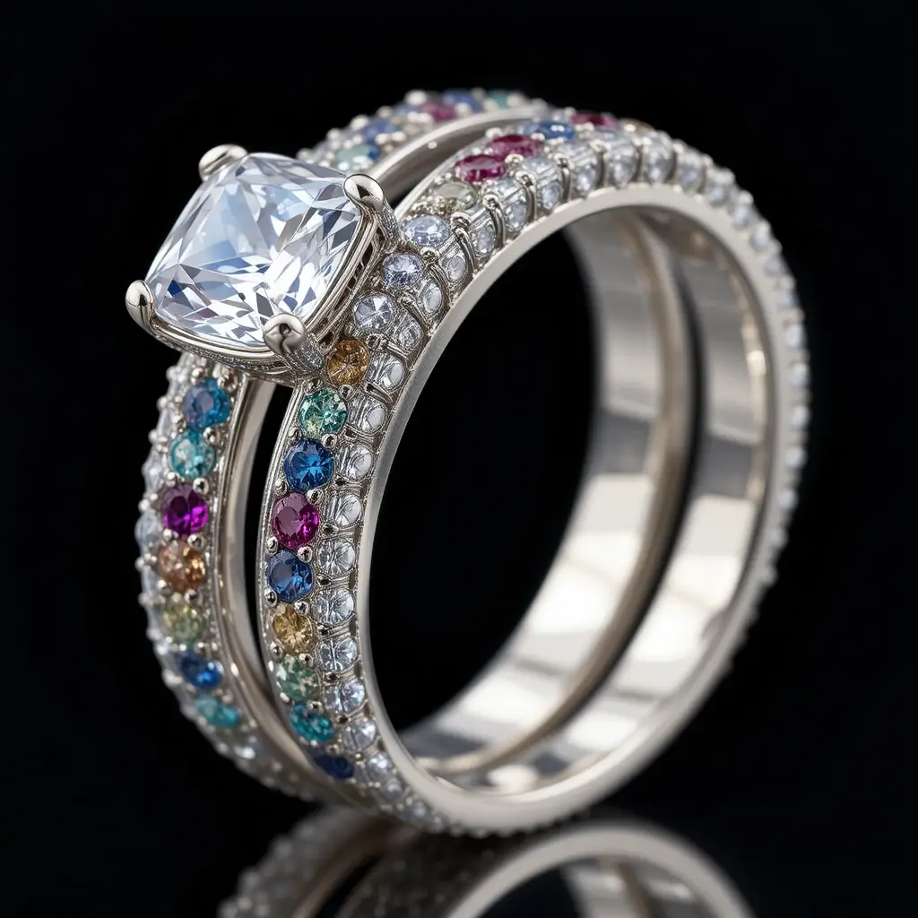 Gemstone-Accented Band