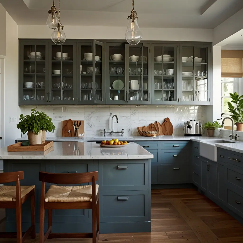 Glass Cabinets for Visual Openness