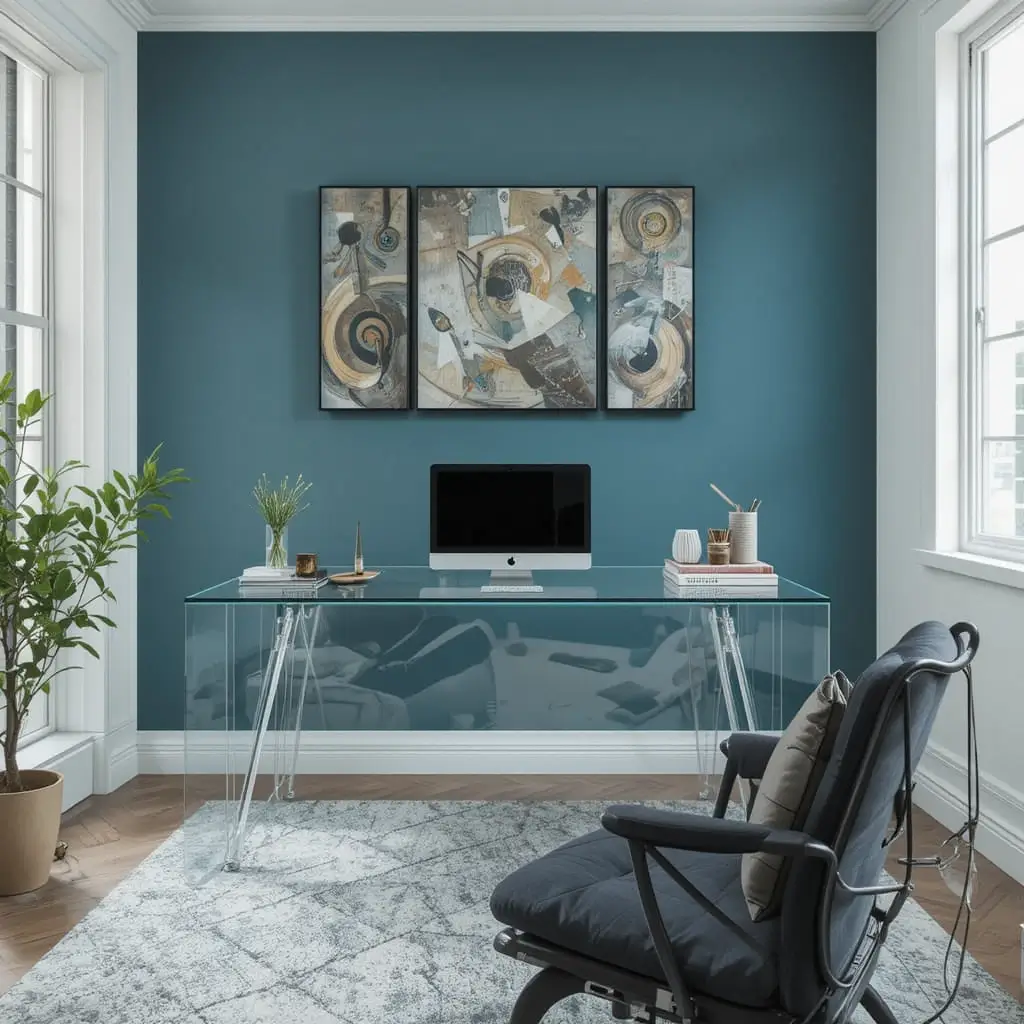 Glass Desk for an Open Feel