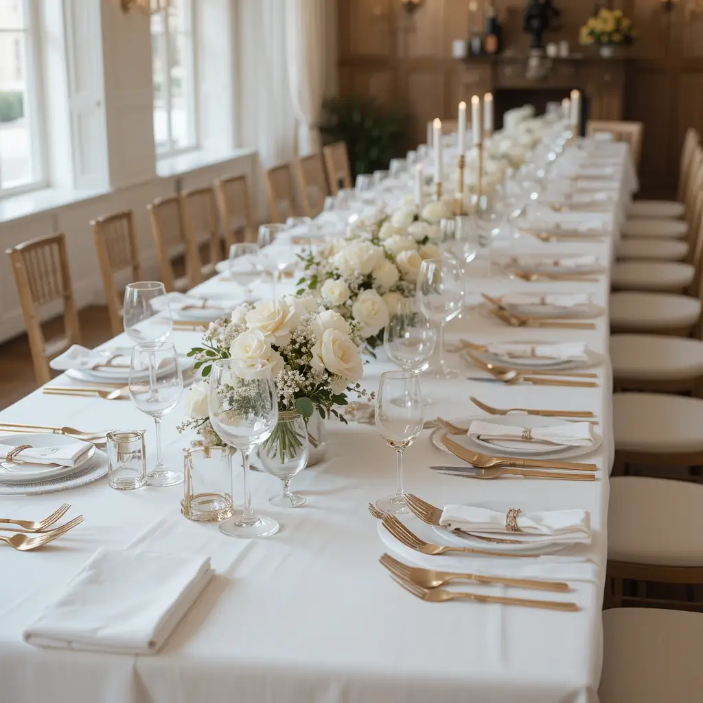 Gold Accented Cutlery for a Touch of Glam