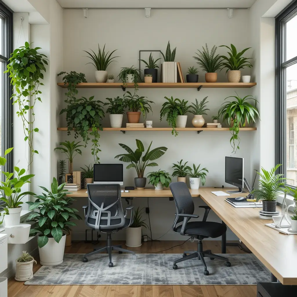 Greenery for a Fresh Office Vibe