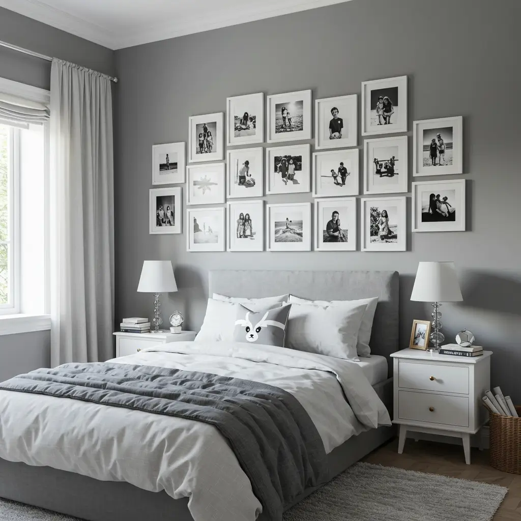 Grey and White Gallery Wall