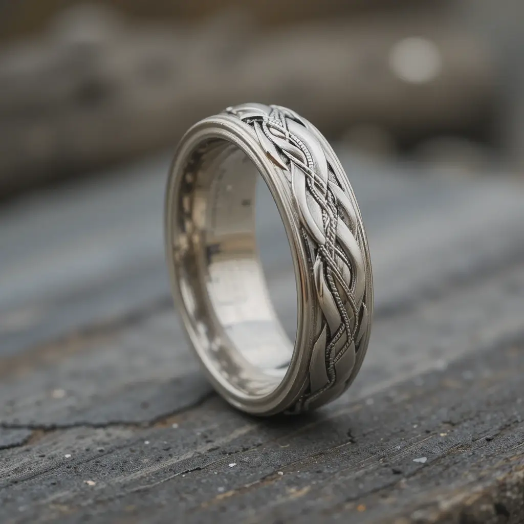 Half Braided, Half Smooth Ring Design