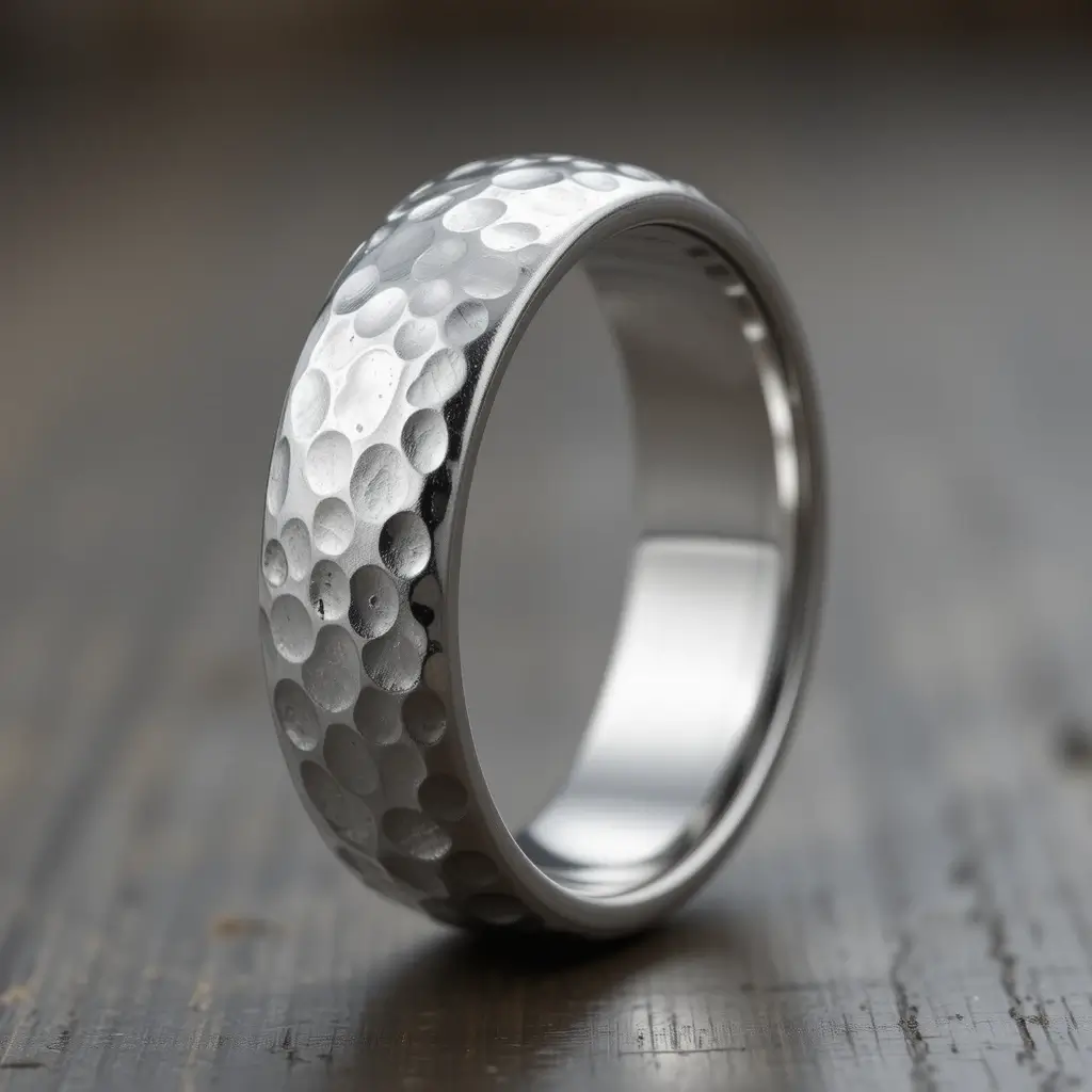 Hammered Platinum Band