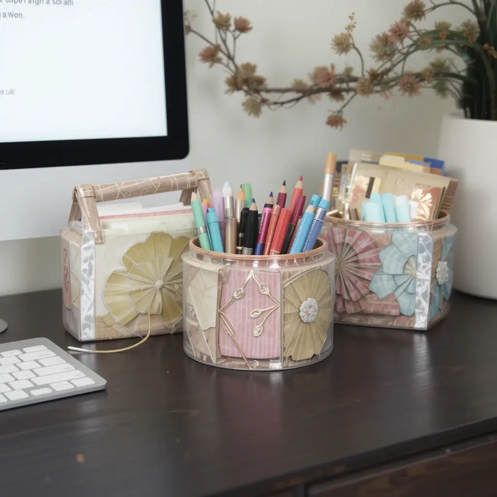 Handmade Paper Storage Baskets