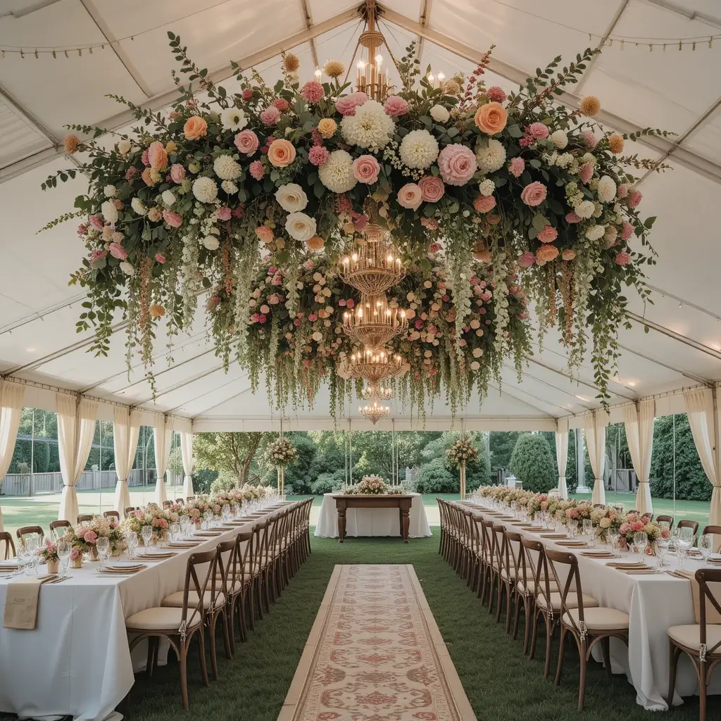 Hanging Flower Installations