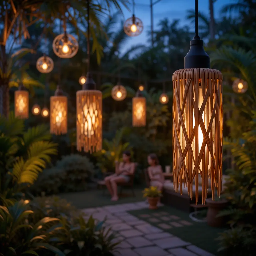 Hanging Tiki Torches for a Tropical Vibe