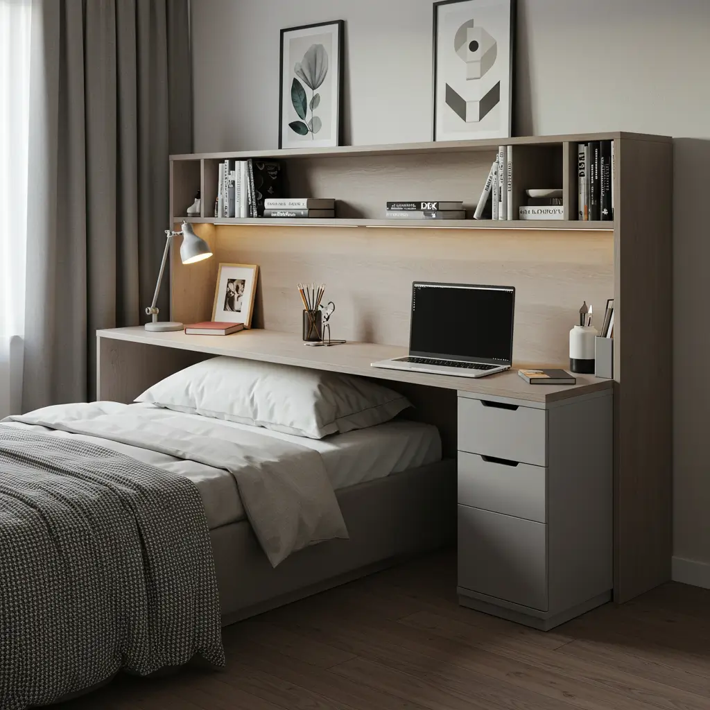 Headboard Desk Combo