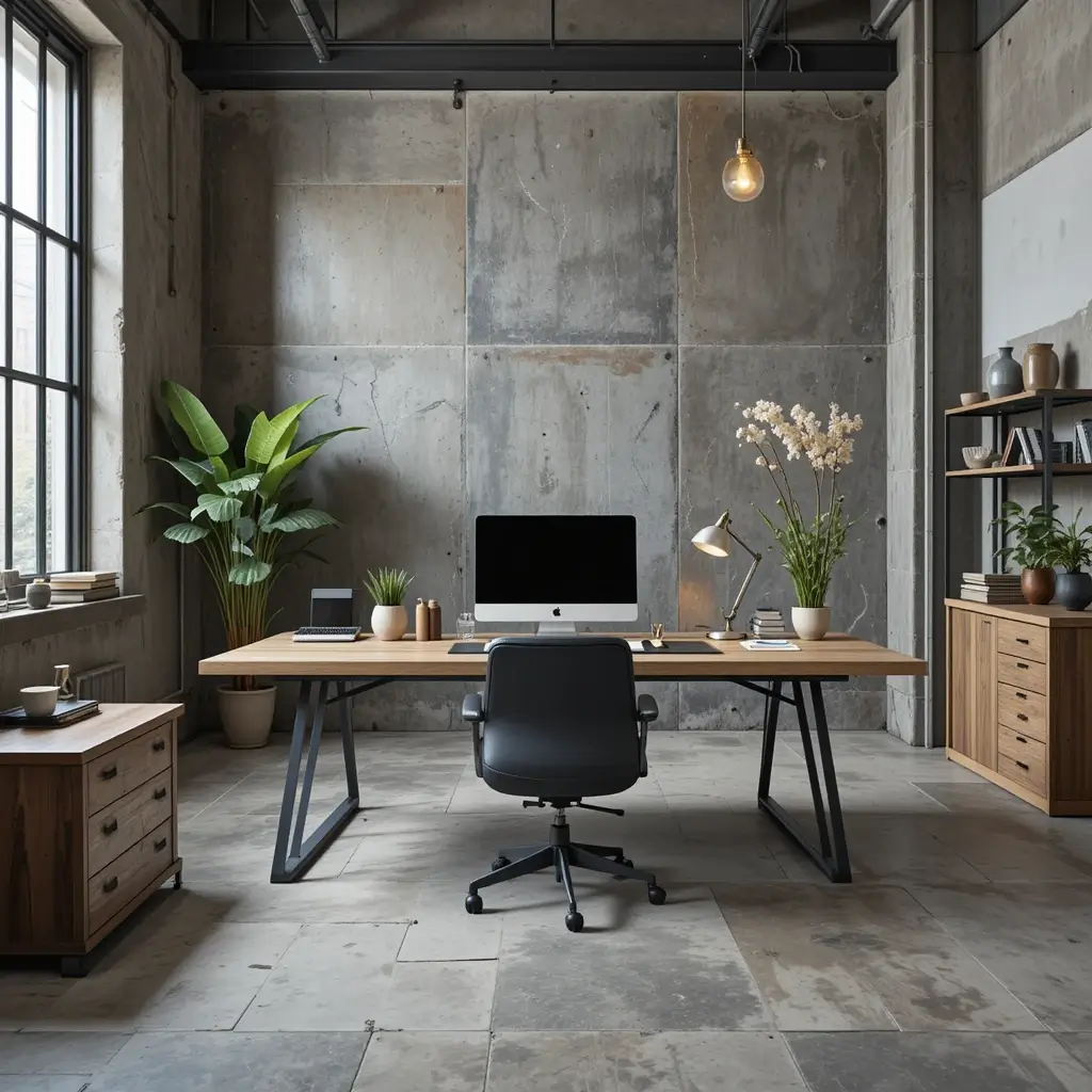 Industrial Minimalist Workspace