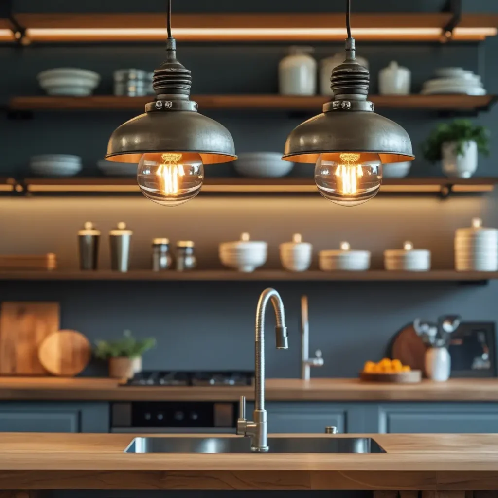 Industrial-Style Pendant Lights