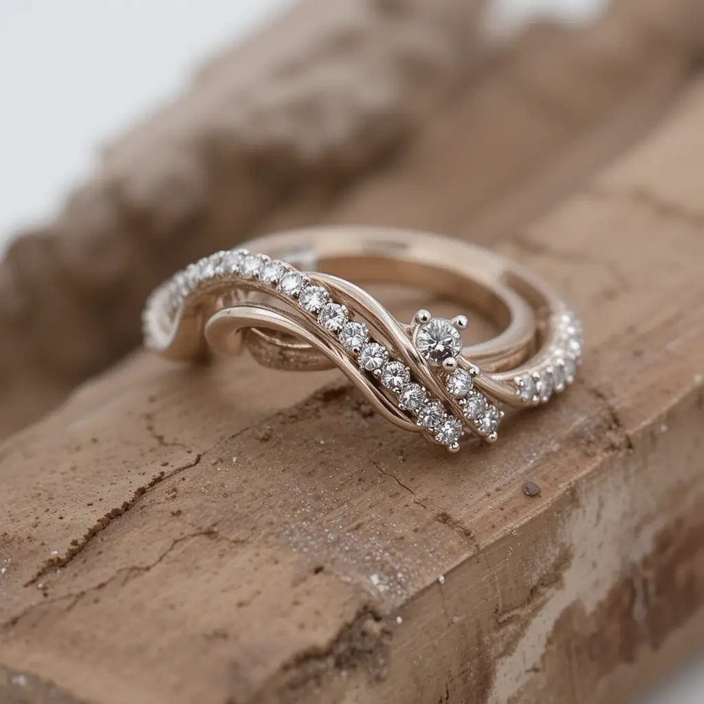 Infinity Twist Diamond Band