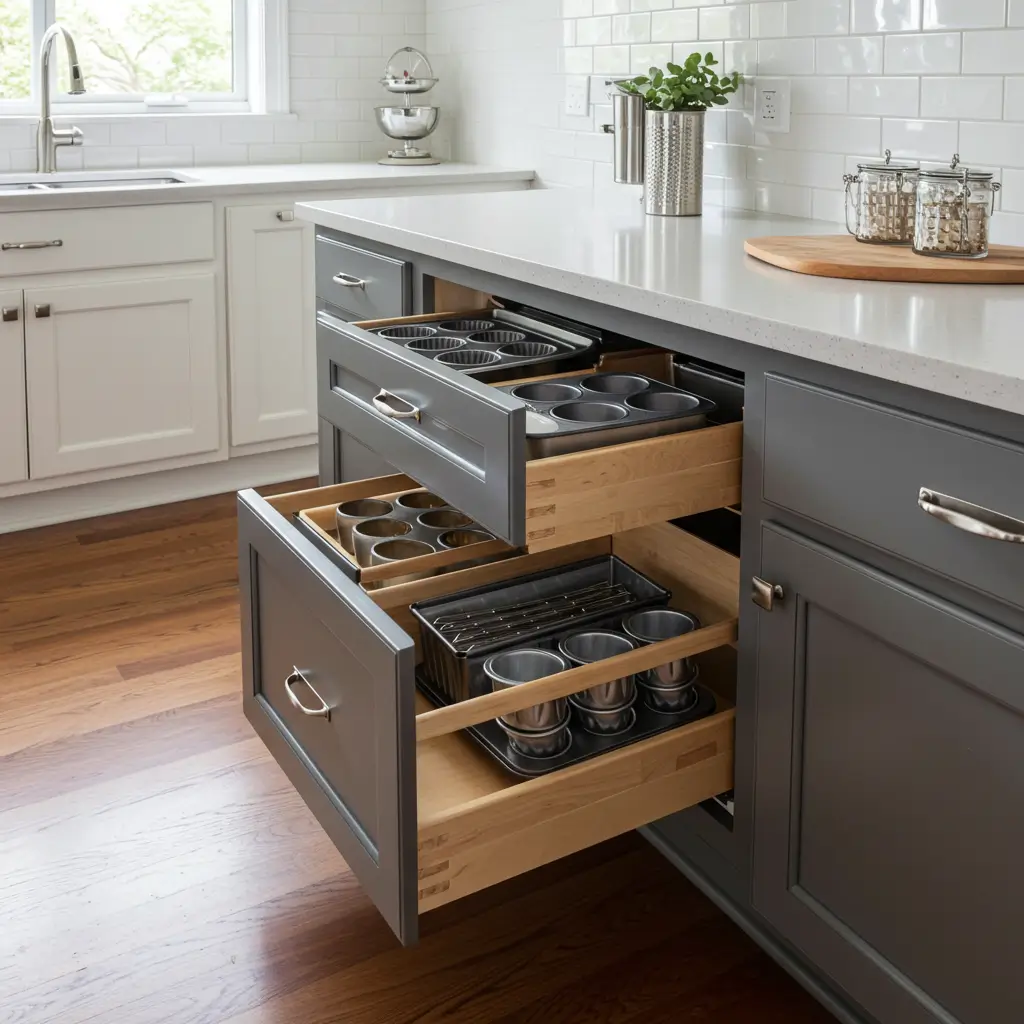 Install Deep Drawers for Bakeware