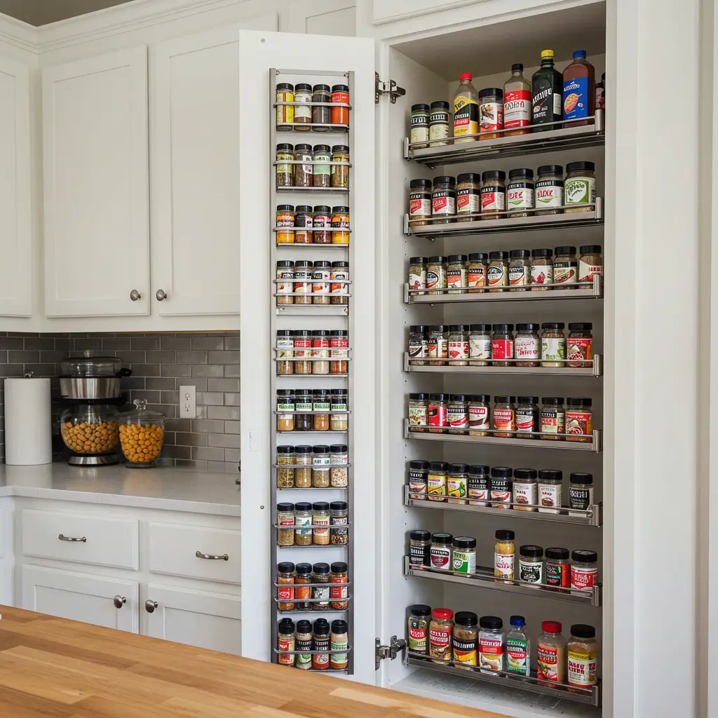 Install Vertical Spice Racks