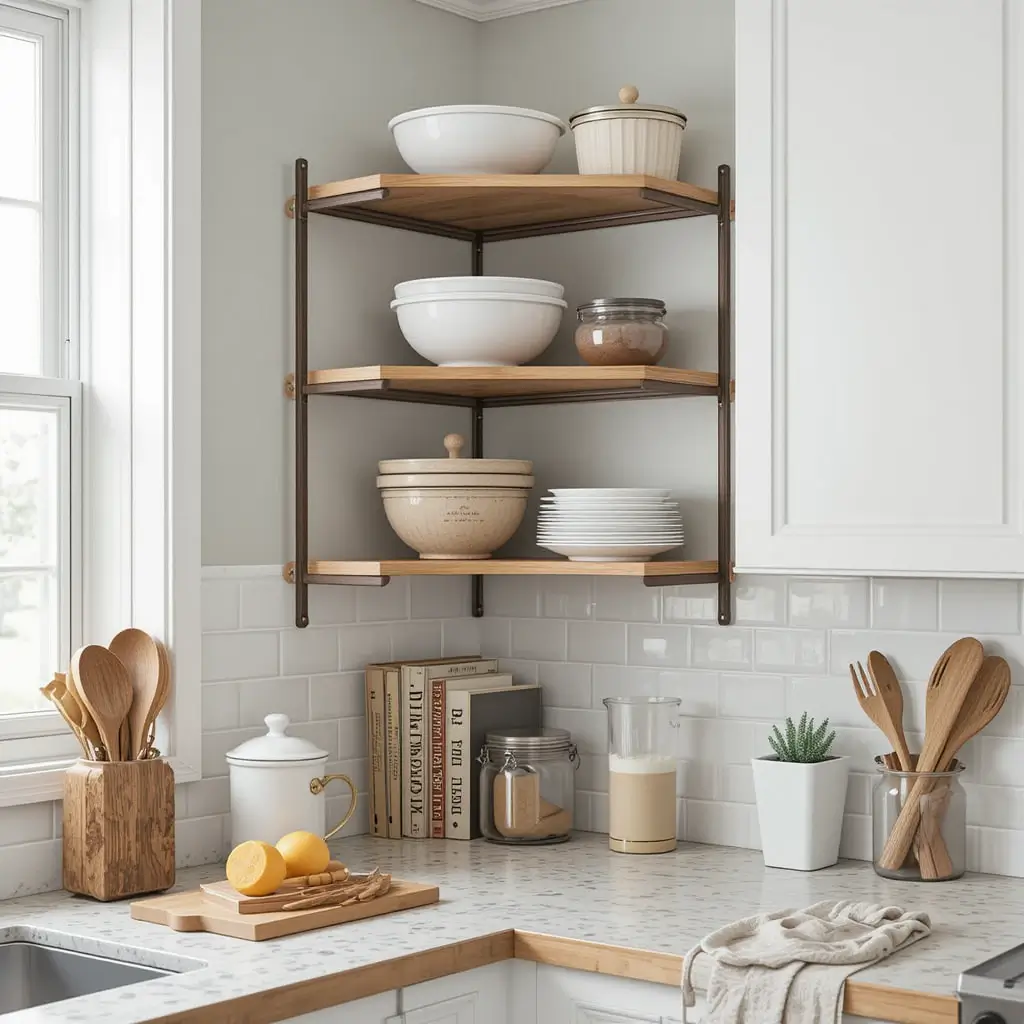 Install a Corner Shelf Unit