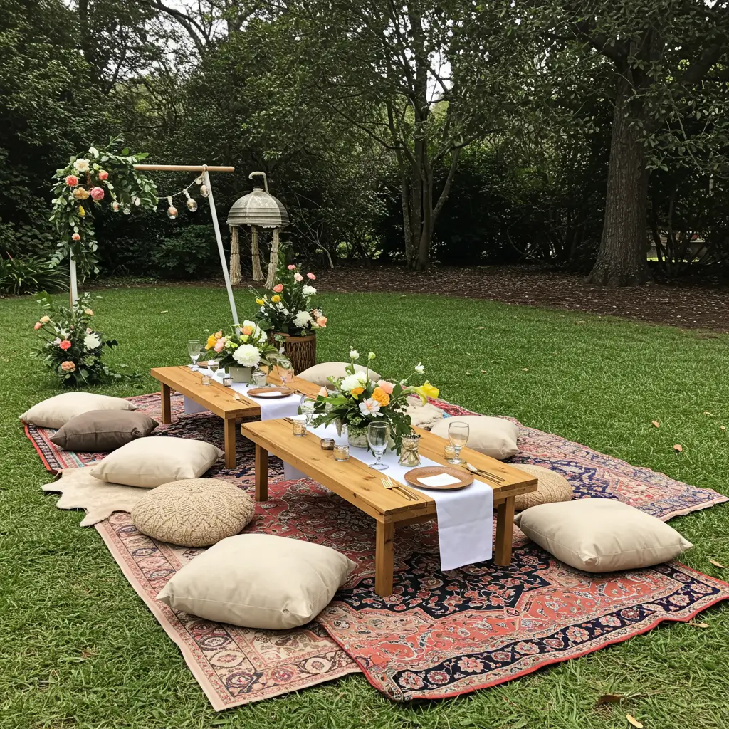 . Intimate Picnic-Style Reception