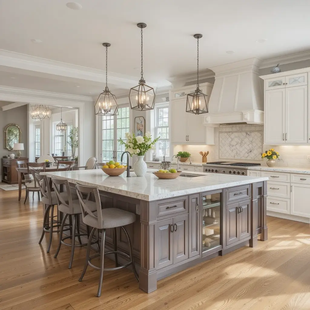 Island-Centered Open Concept Kitchen