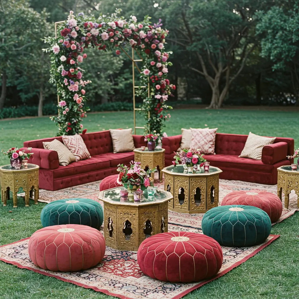 Jewel-Toned Seating Areas