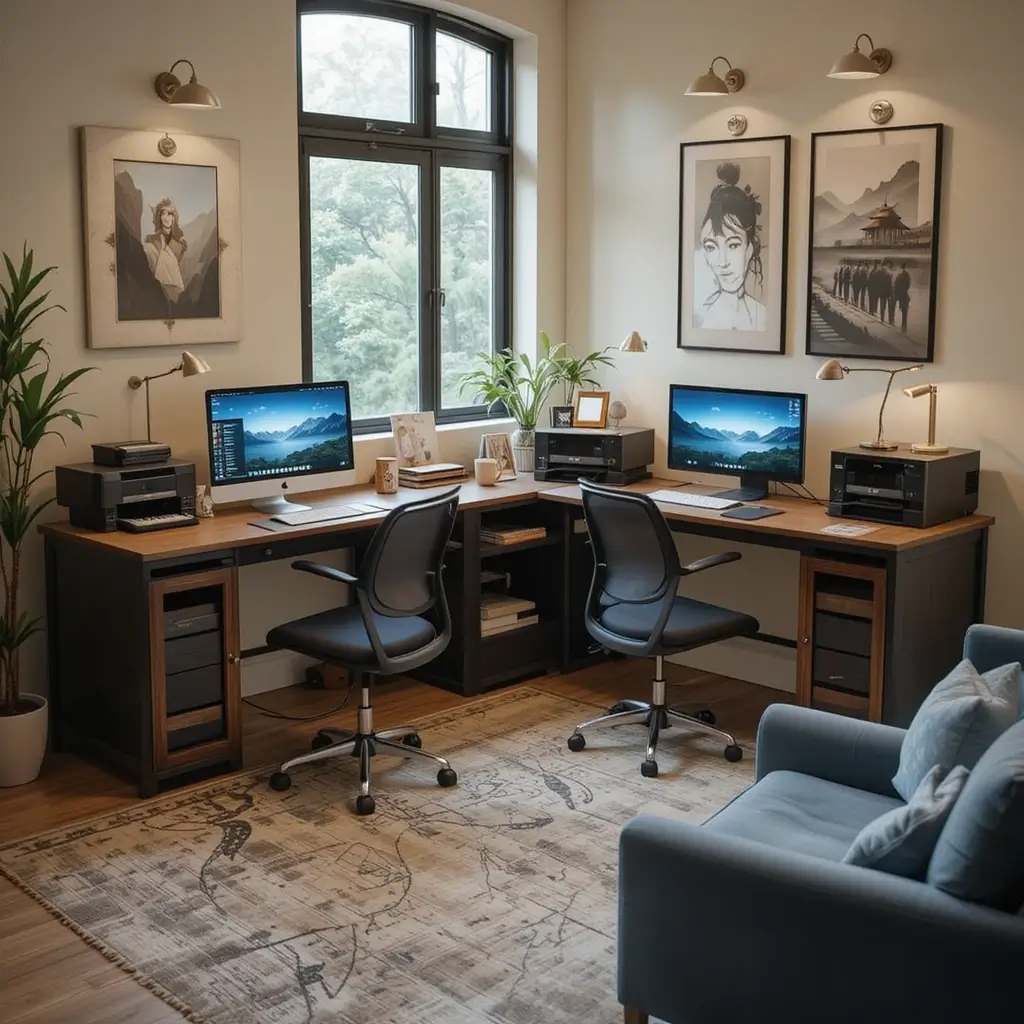 L-Shaped Desk for Corner Workstations